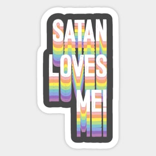 Satan Loves Me \ Aesthetic Illustration Art Sticker